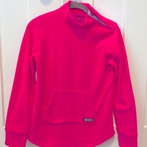 Vineyard Vines Hot Pink Pullover Fleece Shirt size large (14)